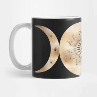 Triple Moon Goddess in Gold Mug